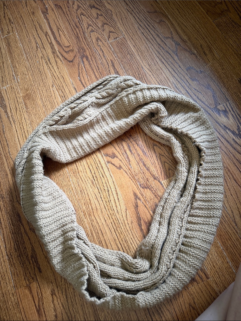 MICHAEL Michael Kors Tan Cable-Knit Infinity Scarf